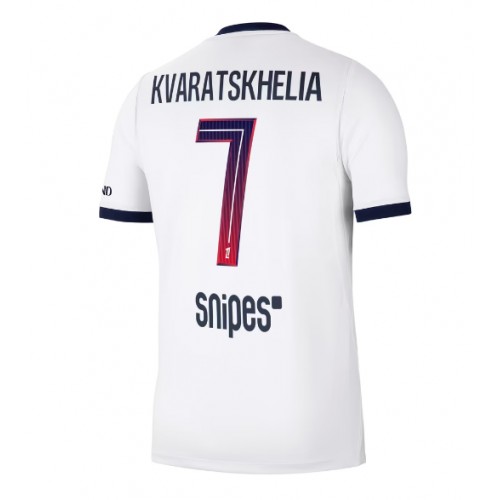 Paris Saint-Germain Khvicha Kvaratskhelia #7 Vieraspaita 2026-27 Lyhythihainen